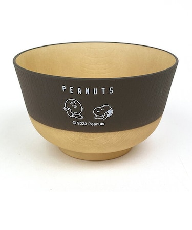 スヌーピー 塗り分け丼 リラックスタイム くるみ色 お椀 キッチン SNOOPY
