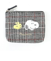 スヌーピー チェックサガラ ティッシュポーチ 小物入れ SNOOPY