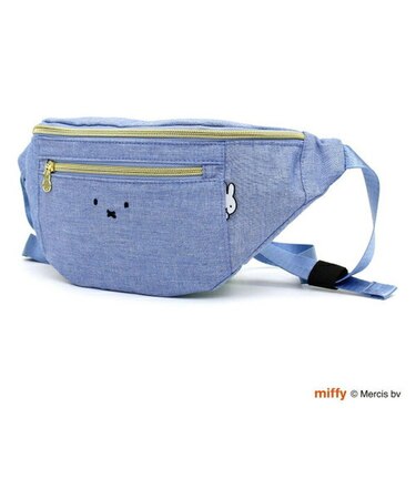 ミッフィー miffy ウエストバッグ ポーチ フェイスライトブルー