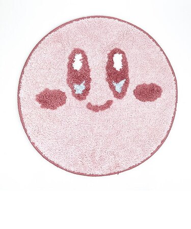 星のカービィ カービィ ラウンドマット フェイス ピンク アクセントマット インテリア