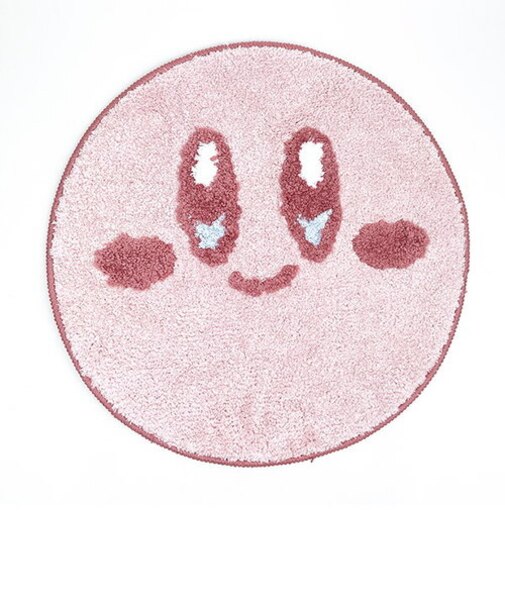 星のカービィ カービィ ラウンドマット フェイス ピンク アクセントマット インテリア