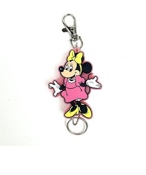 ディズニー ミニーマウス ラバーリールキーホルダー Disney