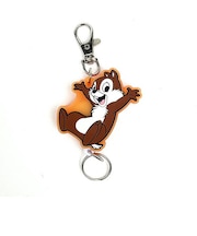 ディズニー チップ ラバーリールキーホルダー Disney