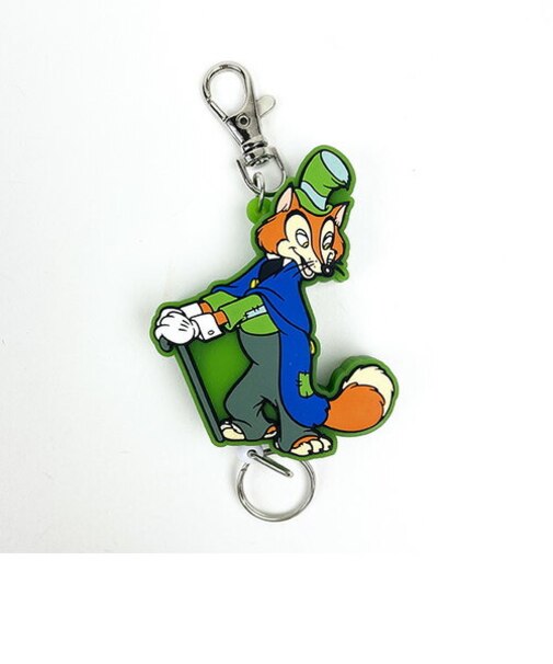 ディズニー ピノキオ J・ワシントン・ファウルフェロー ラバーリールキーホルダー Disney