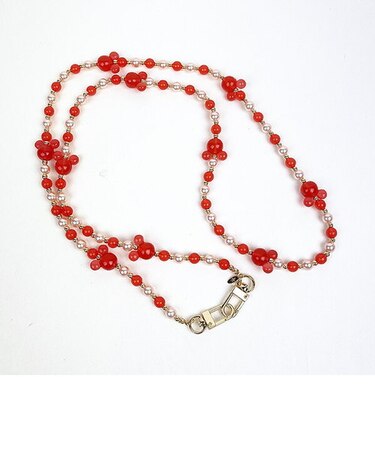 ディズニー ミッキーマウス ビーズストラップ  (レッド) スマホショルダー スマホストラップ Disney