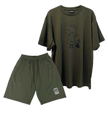 ムーミン リラックスドライセットアップ リトルミィ スナフキン オリーブ パジャマ