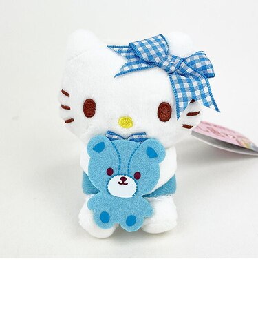 サンリオ ハローキティ 推し色マスコット ブルー 青 キーホルダー ボールチェーン