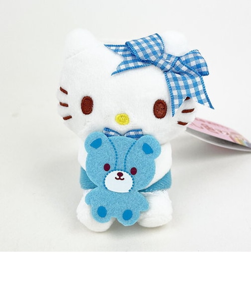 サンリオ ハローキティ 推し色マスコット ブルー 青 キーホルダー ボールチェーン