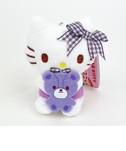 サンリオ ハローキティ 推し色マスコット パープル 紫 キーホルダー ボールチェーン