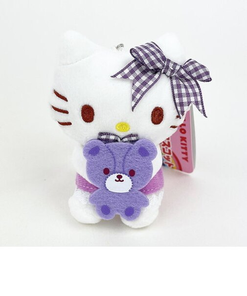 サンリオ ハローキティ 推し色マスコット パープル 紫 キーホルダー ボールチェーン