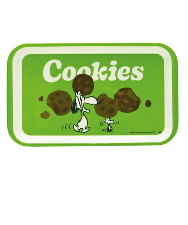スヌーピー ウッドストック メラミントレー（Ｓ） Cockies SNOOPY グリーン