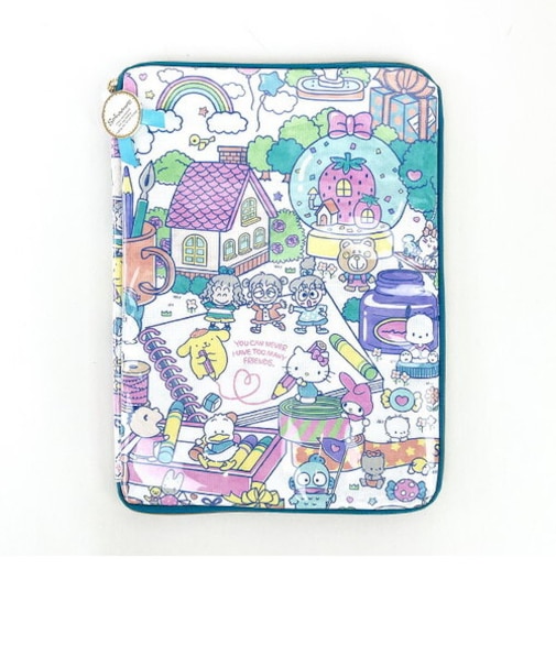 サンリオ サンリオキャラクターズ ラッピンググリーン タブレットケース マルチケース