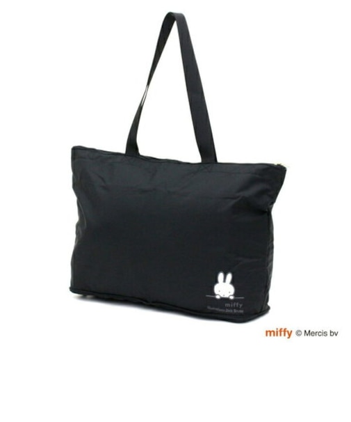 ミッフィー miffy 折りたたみトートバッグ ブラックフェイス バッグ