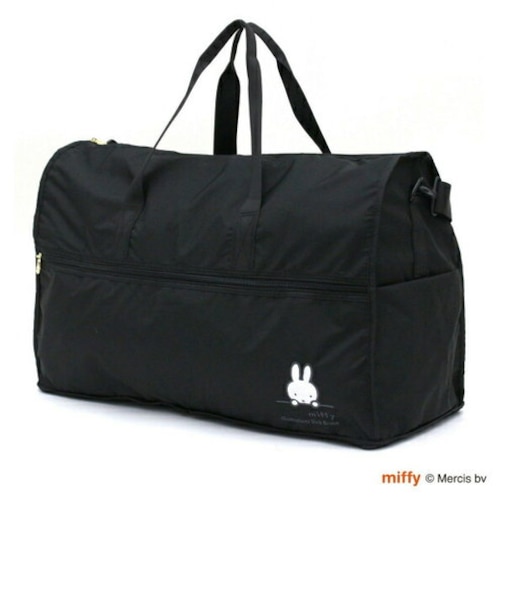 ミッフィー miffy 折りたたみボストンバッグ ブラックフェイス Lサイズ バッグ