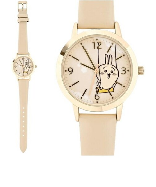 ちいかわ レザーウォッチ アイボリー（うさぎ） カラビナ付きクリアケース付属