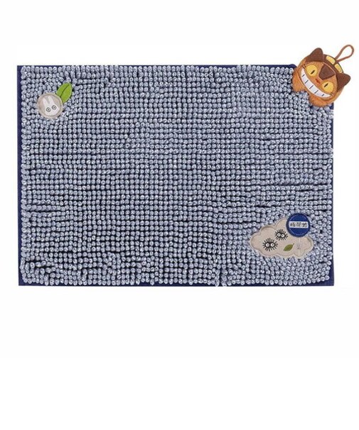 スタジオジブリ となりのトトロ ネコバス モコモコフリーマット (ブルー) お風呂 キッチン