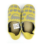 スタジオジブリ となりのトトロ ネコバス かかとニットスリッパ (イエロー)