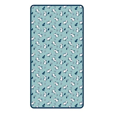 ムーミン ひんやり敷きパッド フラワーブルー 寝具 シーツ 布団 クール サマー