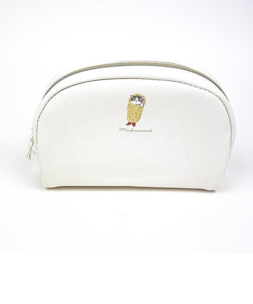 モフサンド mofusand えび ポーチ ワンポイント (アイボリー) 小物入れ 化粧ポーチ