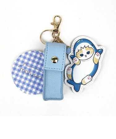 モフサンド mofusand サメにゃん リップポーチ ブルー 日用品
