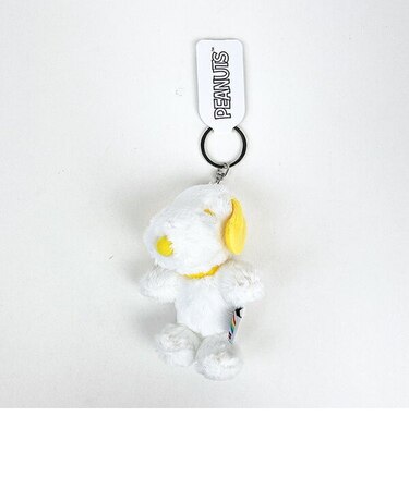 スヌーピー レインボーカラーマスコット イエロー ぬいぐるみ キーホルダー