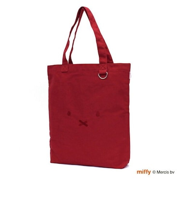 ミッフィー miffy 刺繍トートバッグ (レッド) 推し活 オタ活