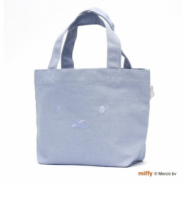 ミッフィー miffy 刺繍ミニトートバッグ (ブルー) 推し活 オタ活