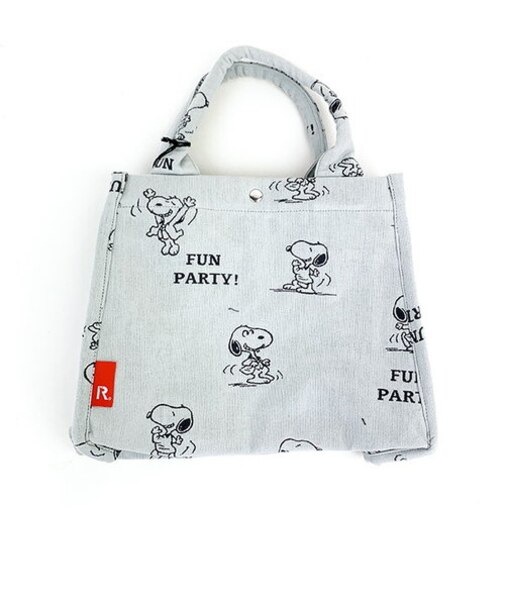 スヌーピー ジャガードトートバッグ (グレー) ルートート (ROOTOTE) SNOOPY