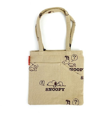 スヌーピー ジャガードトートバッグ (ベージュ) ルートート (ROOTOTE) SNOOPY