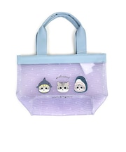 モフサンド mofusand サメにゃん ミニトートバッグ (ブルー) メッシュシリーズ