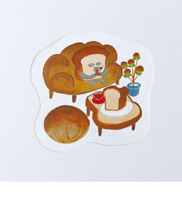 パンどろぼう ダイカットポストカード（おいしいパン） 文具 日本製