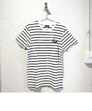 ムーミン リトルミイ 刺繍ボーダーTシャツ ホワイト/ブラック ケサカックシリーズ