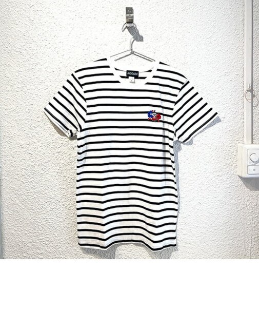 ムーミン リトルミイ 刺繍ボーダーTシャツ ホワイト/ブラック ケサカックシリーズ