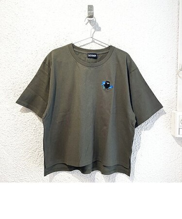 ムーミン スティンキー 刺繍ビッグTシャツ オリーブ ケサカックシリーズ