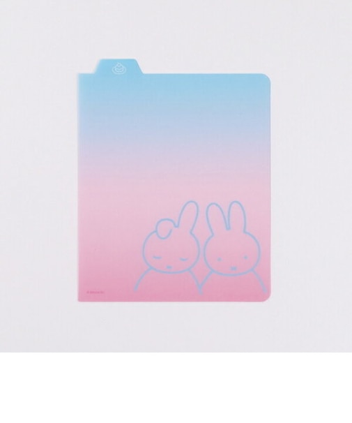ミッフィー リングノート・スクエア用下敷き（miffy&dan） 文具 日本製 ブルー/ピンク