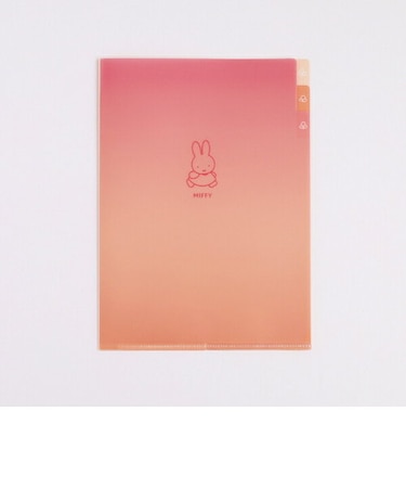 ミッフィー A5ポケットクリアファイル(miffy/walk) 文具 日本製 レッド/オレンジ
