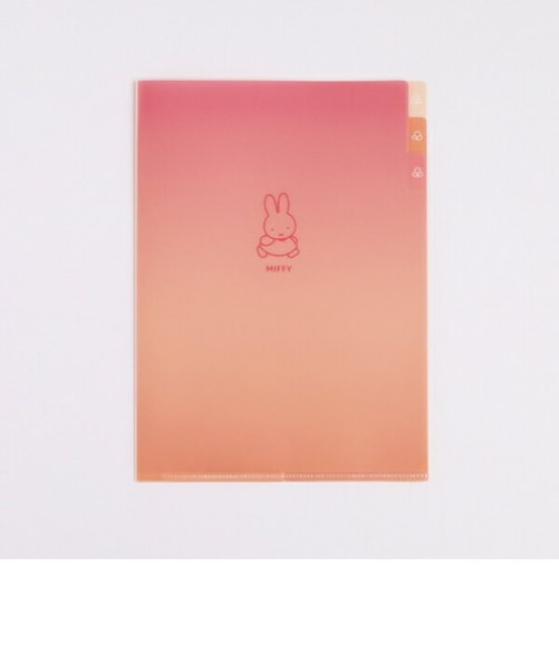 ミッフィー A5ポケットクリアファイル(miffy/walk) 文具 日本製 レッド/オレンジ