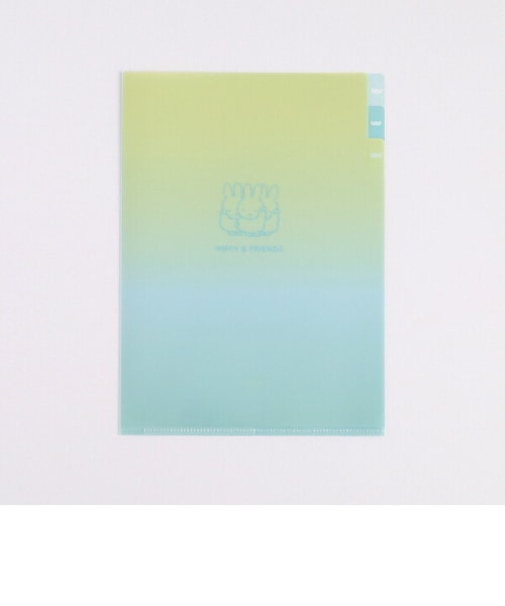 ミッフィー A5ポケットクリアファイル（miffy&friends） 文具 日本製 イエロー/ブルー