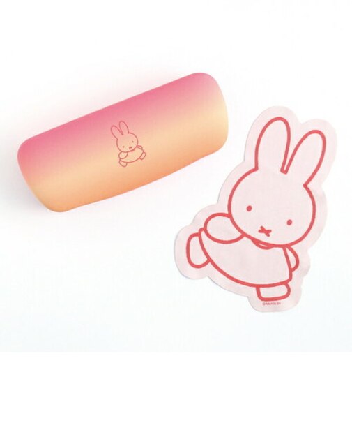 ミッフィー メガネケース＆クロスセット（miffy/walk） 小物入れ  レッド/オレンジ