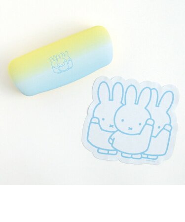 ミッフィー メガネケース＆クロスセット（miffy&friends） 小物入れ  イエロー/ブルー