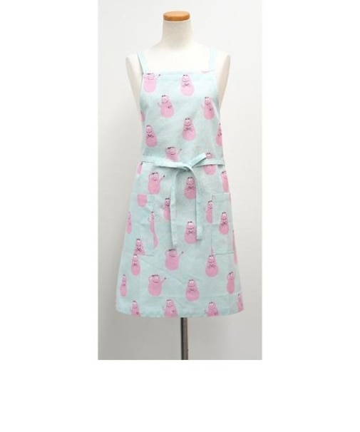 バーバパパ ショートエプロン (ミント) キッチン 【75センチ丈】