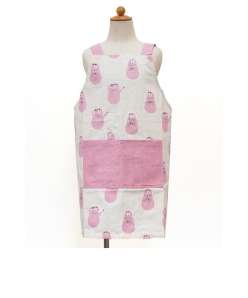 バーバパパ キッズエプロン(M) (アイボリー) キッチン 【110-120ｃｍ】