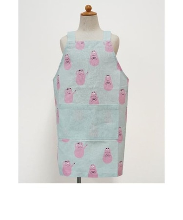 バーバパパ キッズエプロン(M) (ミント) キッチン 【110-120ｃｍ】