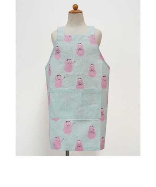 バーバパパ キッズエプロン(M) (ミント) キッチン 【110-120ｃｍ】