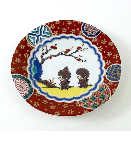 モンチッチ 九谷焼 小皿 庄三風彩色金蘭手 食器 和食器 キッチン