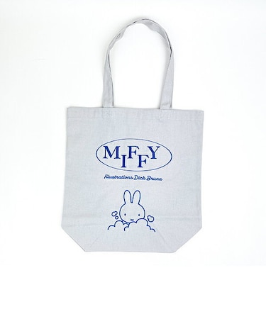 ミッフィー miffy トートバッグ おふろ(ライトグレー)