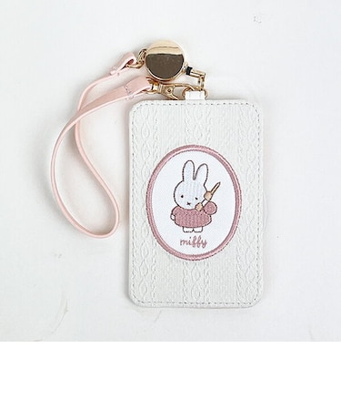 ミッフィー miffy パスケース(ホワイト) 定期入れ スプリングニットシリーズ