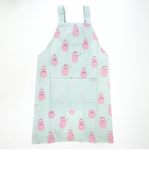 バーバパパ キッズエプロン(L) (ミント) キッチン 【130-140ｃｍ】