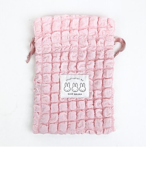 ミッフィー miffy 巾着 (ピンク) なかよしワッペンシリーズ ポーチ