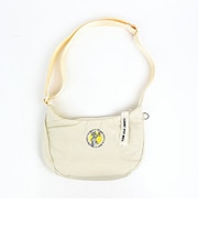 トムとジェリー BE HAPPY ハーフムーンショルダーバッグ (ベージュ) TOM and JERRY